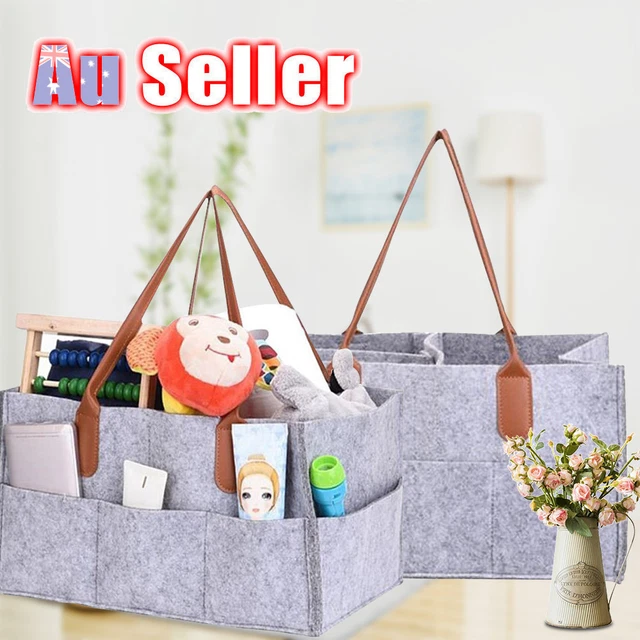Nappy Organizer Basket Diaper Caddy Nursery Storage Baby Bin Infant Wipes Bag