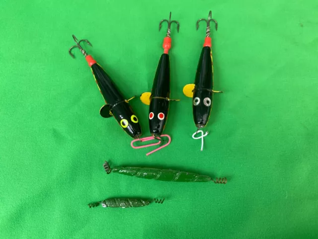 3 DEVON MINNOWS Fly Fishing with Traces treble Hook. Yellow bellys