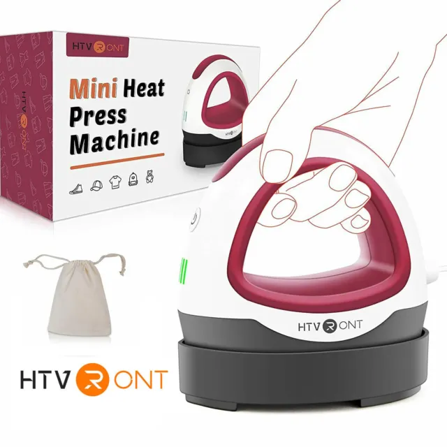 HTVRONT Mini Heat Press Machine for Vinyl Small Iron On T-shirt Heating Transfer