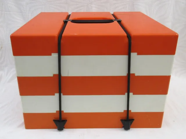 Vintage Orange Pac-A-Pic Picnic Tray Set Nearly Complete Camping Campervan 1970s