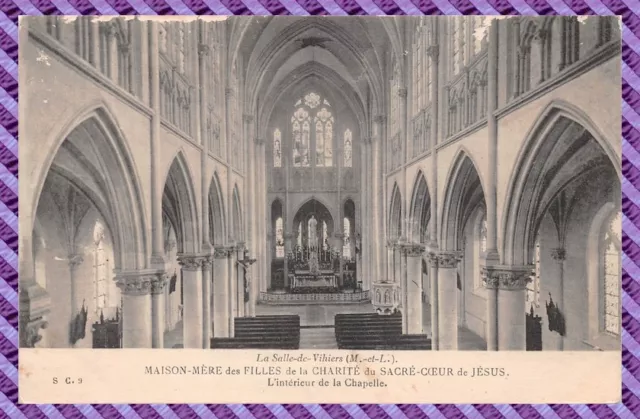 Postcard - La Salle-de-Vihiers - The interior of the Chapel