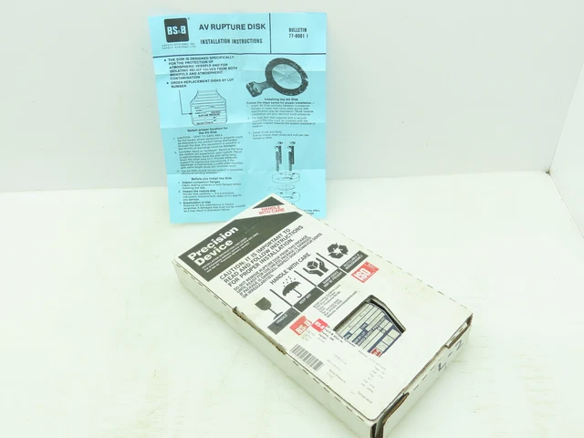 BS&B Safety Systems 1136198 VD-L-02 Rupture Disk 2" Type AV 13 PSID @ 72°F