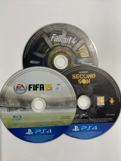 PS4 Disc Only Games Bundle PlayStation 4 Game FIFA FALLOUT SECOND SON