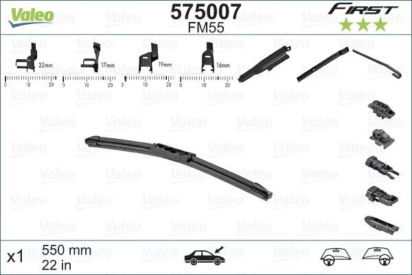 VALEO 575007 Wiper Blade for ,AIXAM,ALFA ROMEO,AUDI,BMW,CADILLAC,CHEVROLET,CHRYS