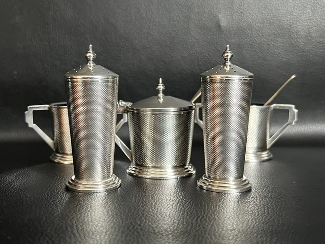 Antike Art Deco Menage  5-teilig  aus 925er SILBER  England ~ Birmingham