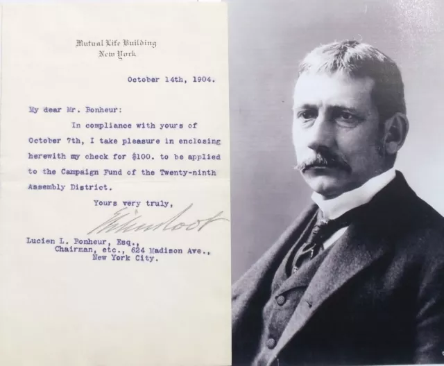 Elihu Root Secretary of State & Secretary Of War United States Autograph Letter
