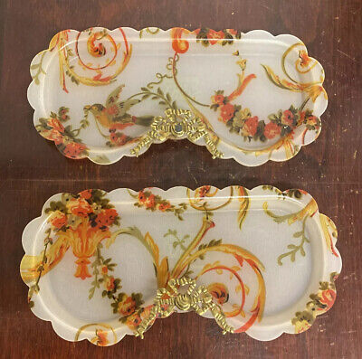 Anna Griffin For two's company Set Of 2 plastic tray W/brass