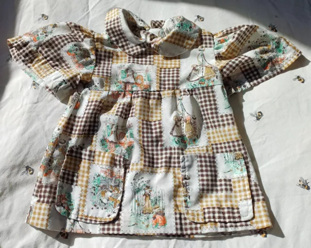Vintage Girls Dress  2 Years Classic 1980s Look Hand Made Holly Hobbie Material