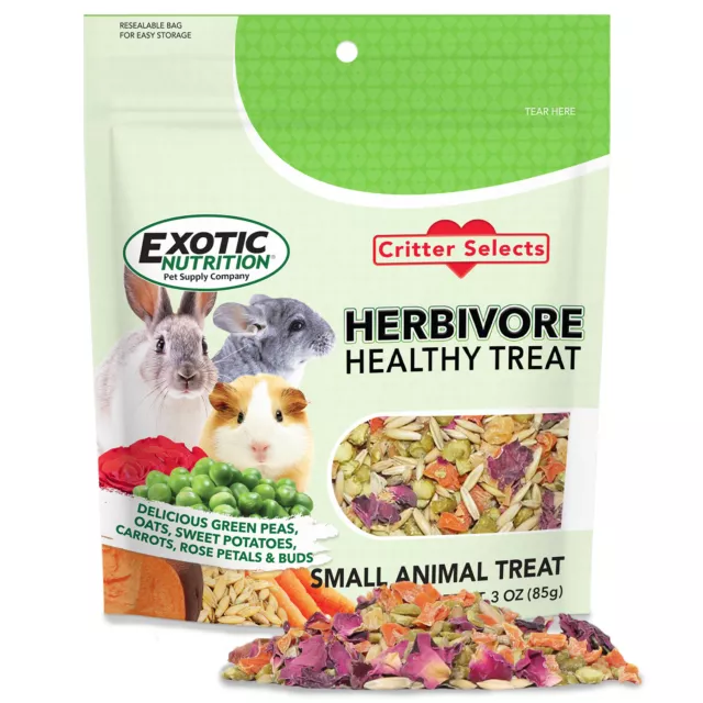 Herbivore Treat - Healthy & Natural - Chinchillas, Rabbits, Guinea Pigs, Degus