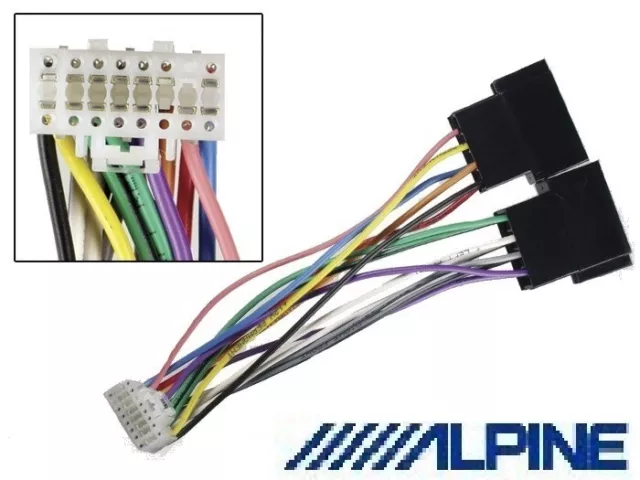 Cable adaptateur ISO pour autoradio Alpine 7805M 7806 7807 7807R 7816 7818 7834