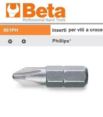 861 PZ/C3 pz 3 mm 25 10 pz BETA Beta INSERTI PER AVVITATORI ART cf 