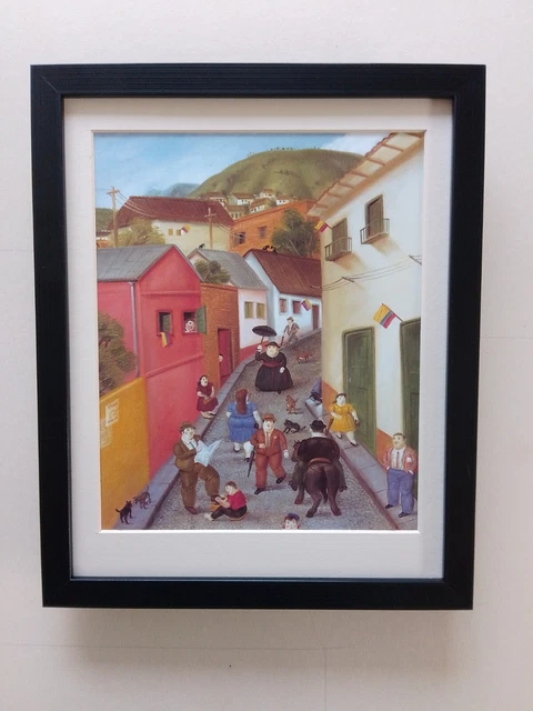 Fernando Botero print 'The Street'  FRAMED