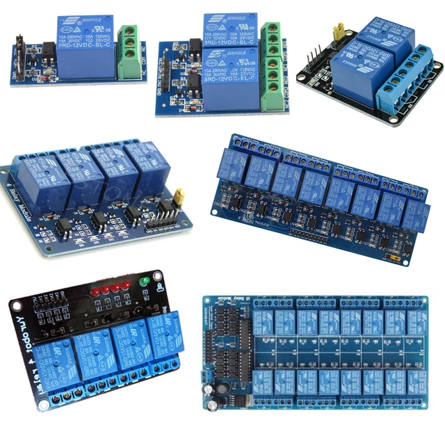 12V 1/2/4/8/16 Channel Relay Module With optocoupler For PIC AVR DSP ARM