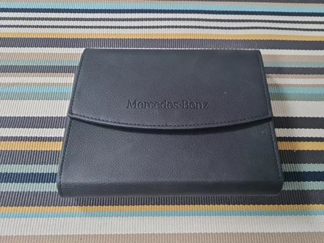 Genuine Mercedes Leather Wallet Document Folder For Handbook Drivers Manual