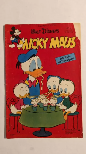 Micky Maus Heft 1960 Nr. 24 mit Gutschein / Schnipp und Sammelbildern