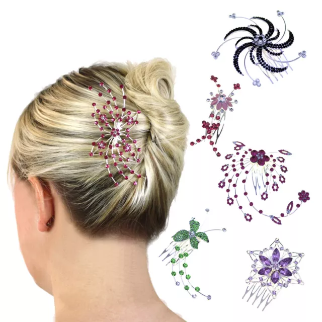 Tête bijoux peignes à cheveux accessoires de mariage femmes cristal clips à glissière pièces