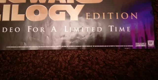 STAR WARS Special TRILOGY Edition "available on video for ltd time" Poster 1997 2