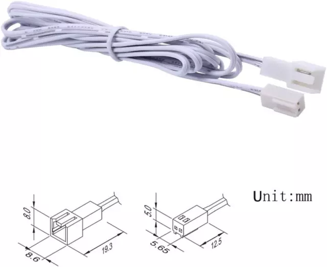 Kit de iluminación de cables extensibles flexibles para LED debajo del gabinete cable blanco 60 Inc 3