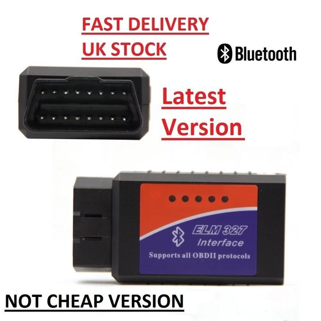 OBD2 ELM327 EOBD Bluetooth Diagnostic Car Engine Scanner Tool Fault