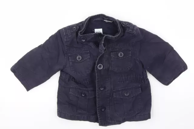 Gap Boys Blue Military Jacket Coat Size 12-18 Months Zip