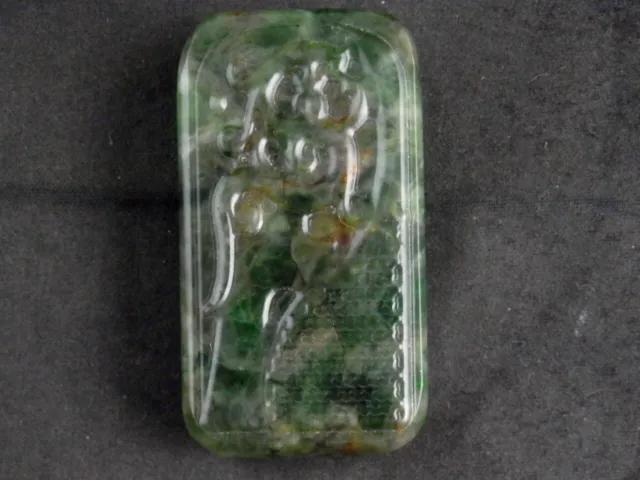 Lovely Chinese HeTian Jade Hand Carved *Dragon* 2Faces Pendant GG092
