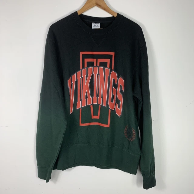 Billionaire Boys Club Vikings Black Green Dip Tie Dye Crewneck Sweatshirt XL BBC