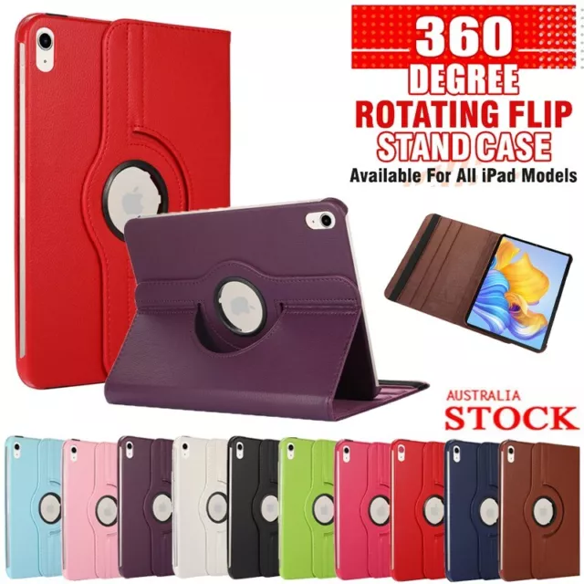 For Apple iPad Pro 12.9 11 inch Air 5th 4th 1 2 Rotating Case Flip Stand Cover