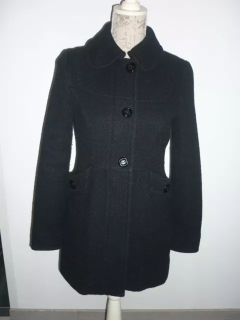 Manteau veste caban long noir taille S Jennyfer