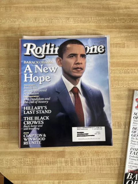 rolling stone magazine Barack Obama Covers.  Issues 1048, 1057, 1064, 1220