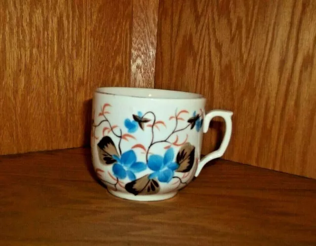 Beautiful Antique 1880's 19th Century Hand Painted Oversized Mustache Cup Mug