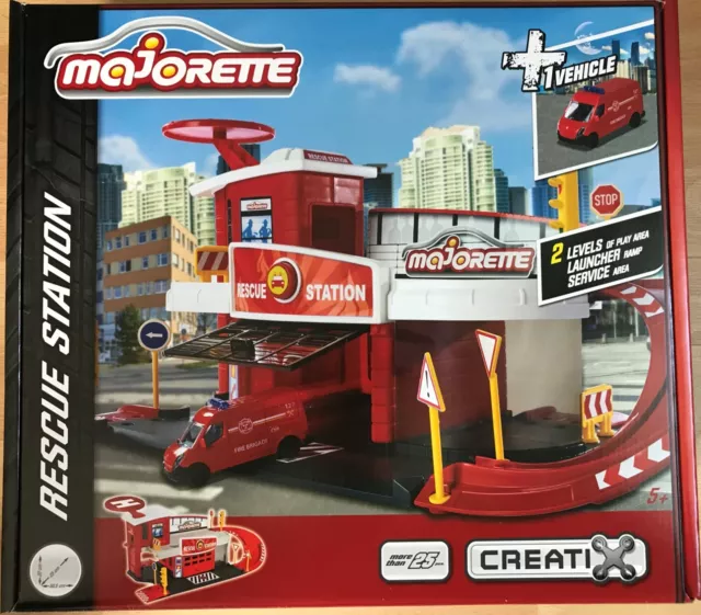 Majorette Spielzeug Auto Creatix Rescue Station + 1 vehicle Neu