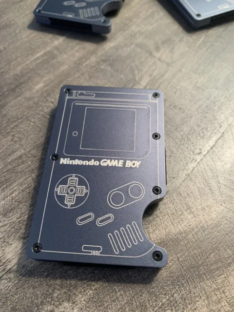 Nintendo Gameboy Style Laser Engraved Metal Wallet With Cash Clip