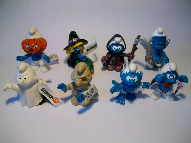 Série Complète Figurines Schtroumpfs Schleich - Résine - Neuve