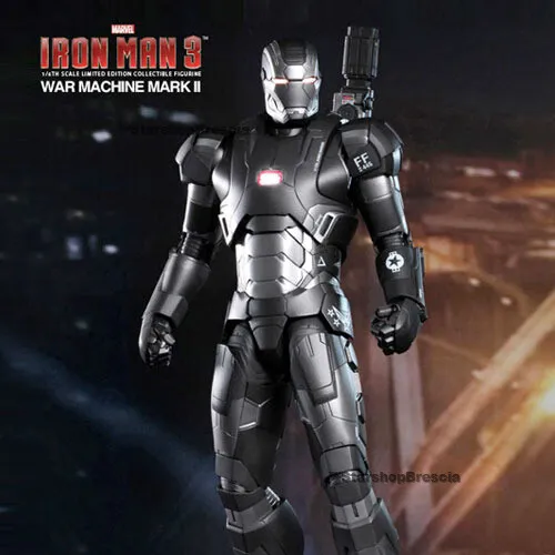 IRON MAN 3 - War Machine Mark II 1/6 Action Figure 12"  Diecast Hot Toys MMS198