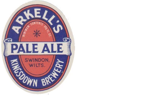 Arkell's Kingsdown Brewery Pale Ale 9 2/3 fl. oz. Beer Bottle Label