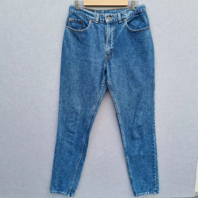Levis 255 Vintage Size 16 Mum Jeans Made In Australia Rigid Medium Wash Blue