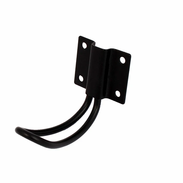 Bedroom Bathroom Clothes Hanging Wall Mounted Metal Single Hanger Hook Black