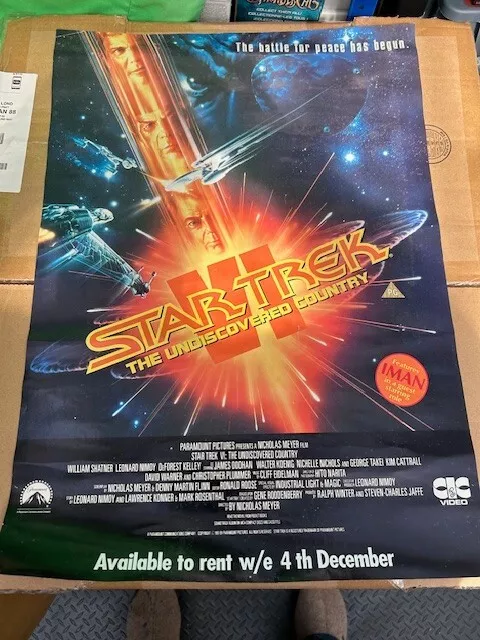 Star Trek VI The Undiscovered Country A4 Original Poster-Kirk- Spock and McCoy