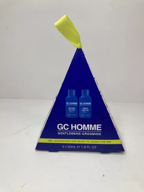 Grace Cole GC limpieza deportiva parrilla y champú paquete de viaje combinado para hombre 1,6 oz