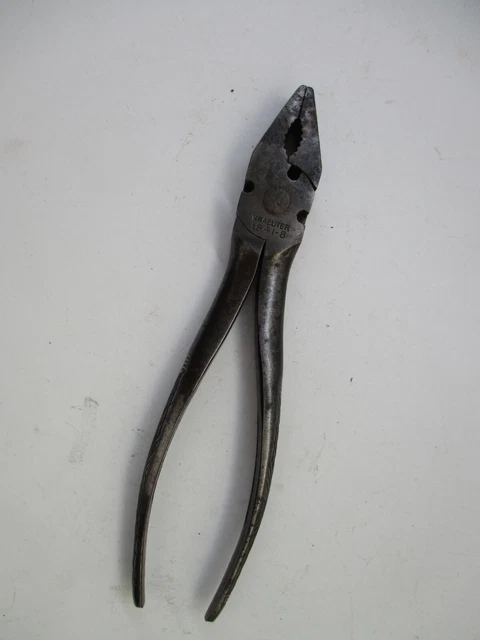 vintage Kraeuter #1841-8" combination lineman's pliers USA