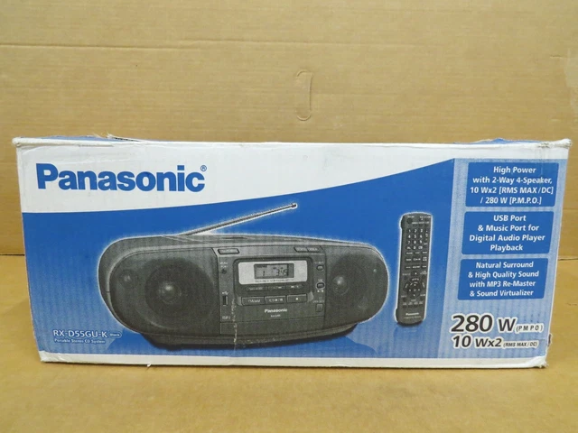 PANASONIC RX-D55GU-K CASSETTE radio boombox 220 V boîte ouverte EUR 167 ...