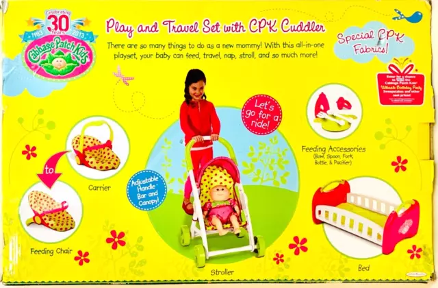 Jakks Pacific Cabbage Patch Kids Play & Travel Set With CPK Cuddler Baby Doll 3