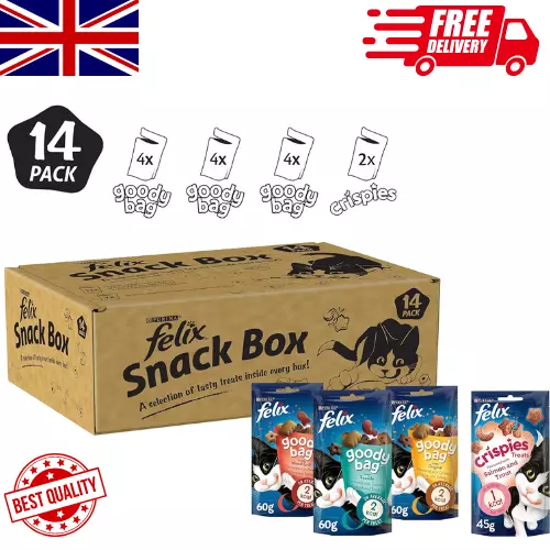 FELIX Mixed Snack Box Adult Cat Treats Pack 810g
