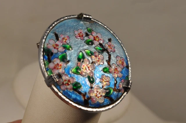 Broche Ancienne Rare De Limoges Signée - Bijou Vintage Français En Métal