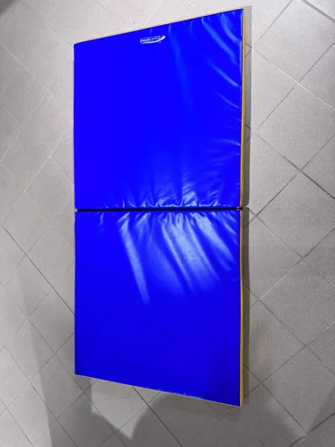 Grevinga®-FUN Klappbare Turn- & Spielmatte (RG 35) 200 x 100 cm 8 cm blau/gelb