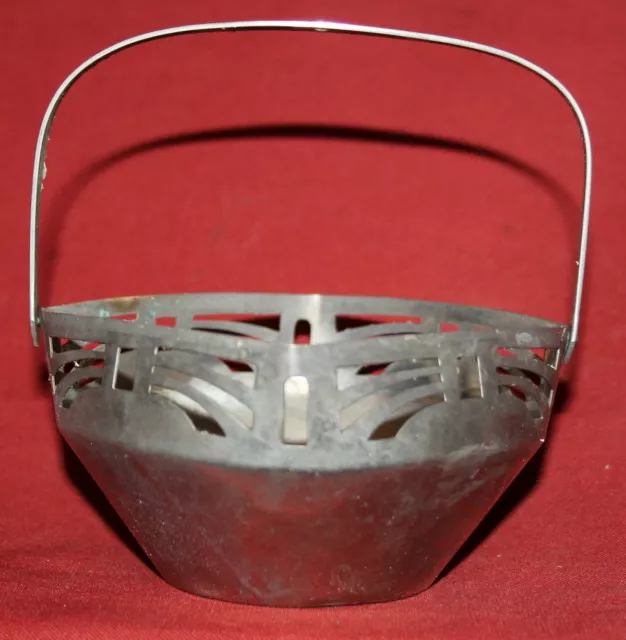 Vintage ornate metal basket