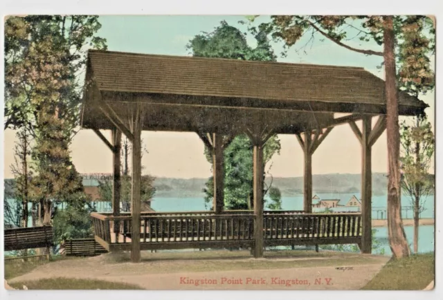 Vintage Kingston Point Park Ulster County New York Postcard