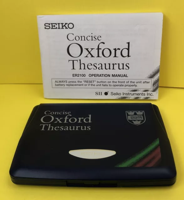 Seiko ER2100 Oxford Thesaurus, Crossword Solver Spellchecker Games Fully Working