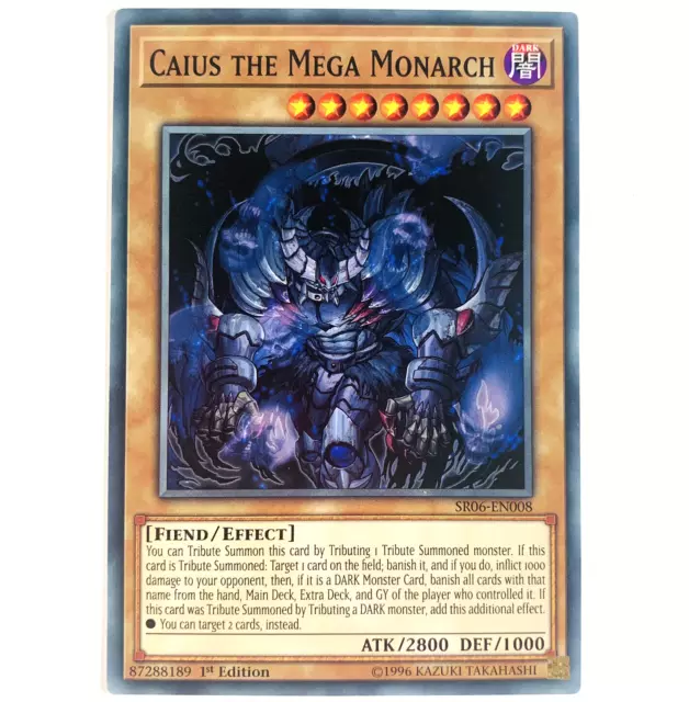 YUGIOH Caius The Mega Monarch SR06-EN008 Common Card 1st Edition NM-MINT