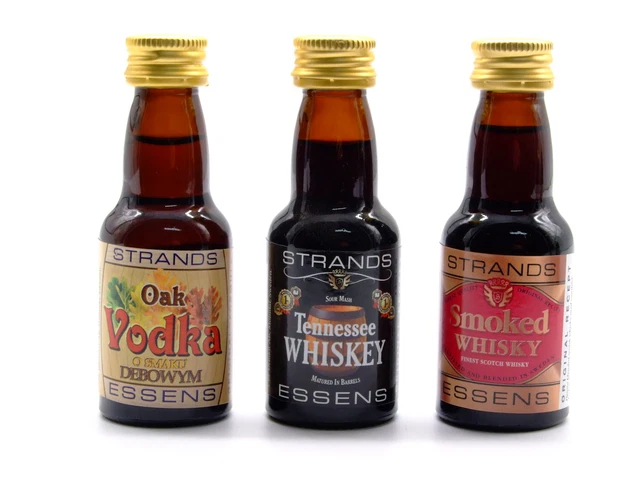 Vodka de roble + whisky ahumado + whisky de Tennessee - esencia de vodka, esencia saborizante